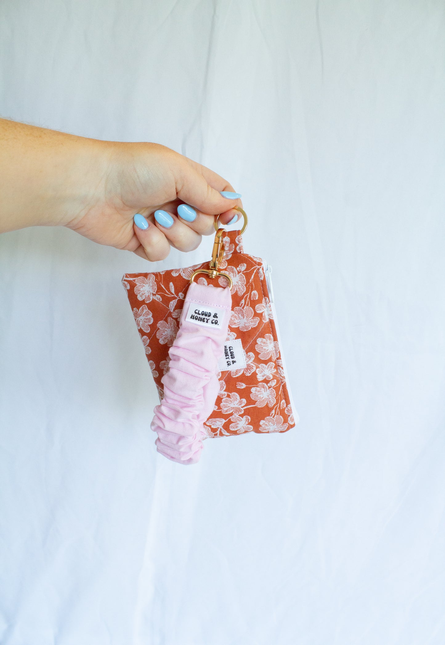 Ruffle Keychain - Blushing Pink