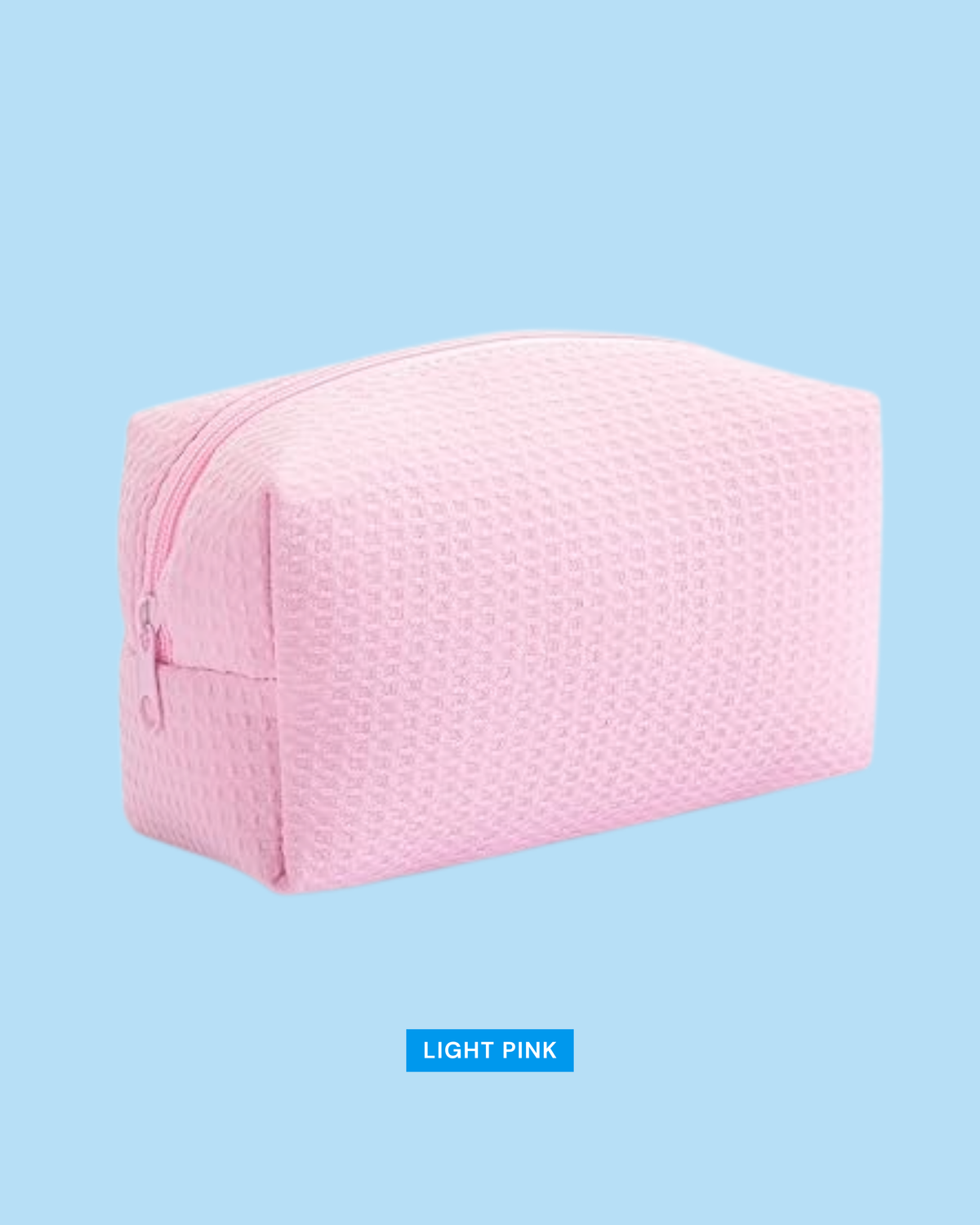 Personalized Embroidered Waffle Makeup Bag