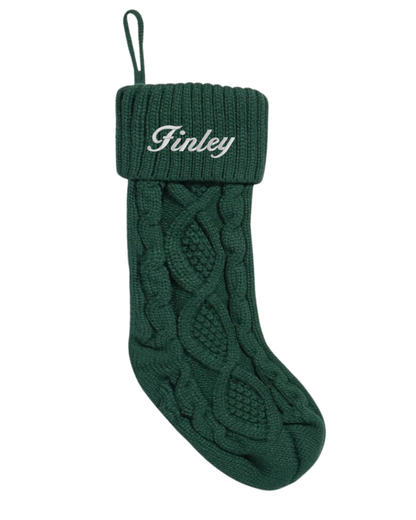 Personalized Embroidered Knit Christmas Stocking