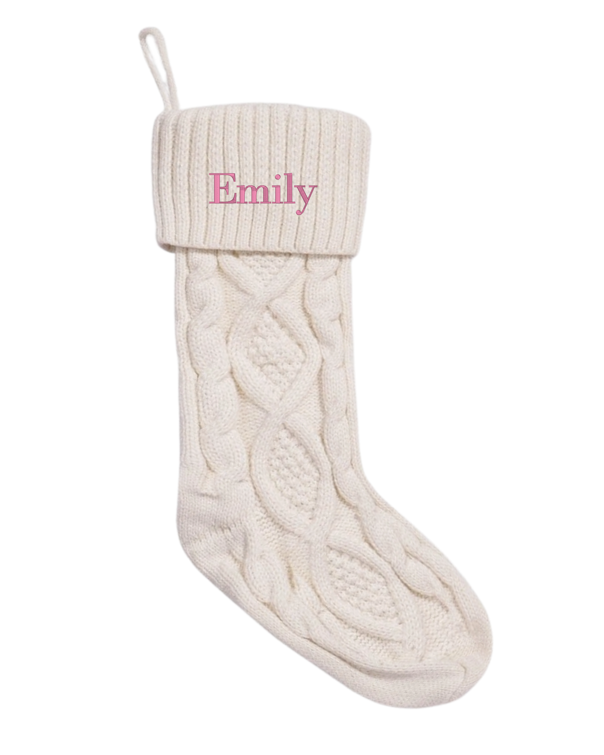 Personalized Embroidered Knit Christmas Stocking