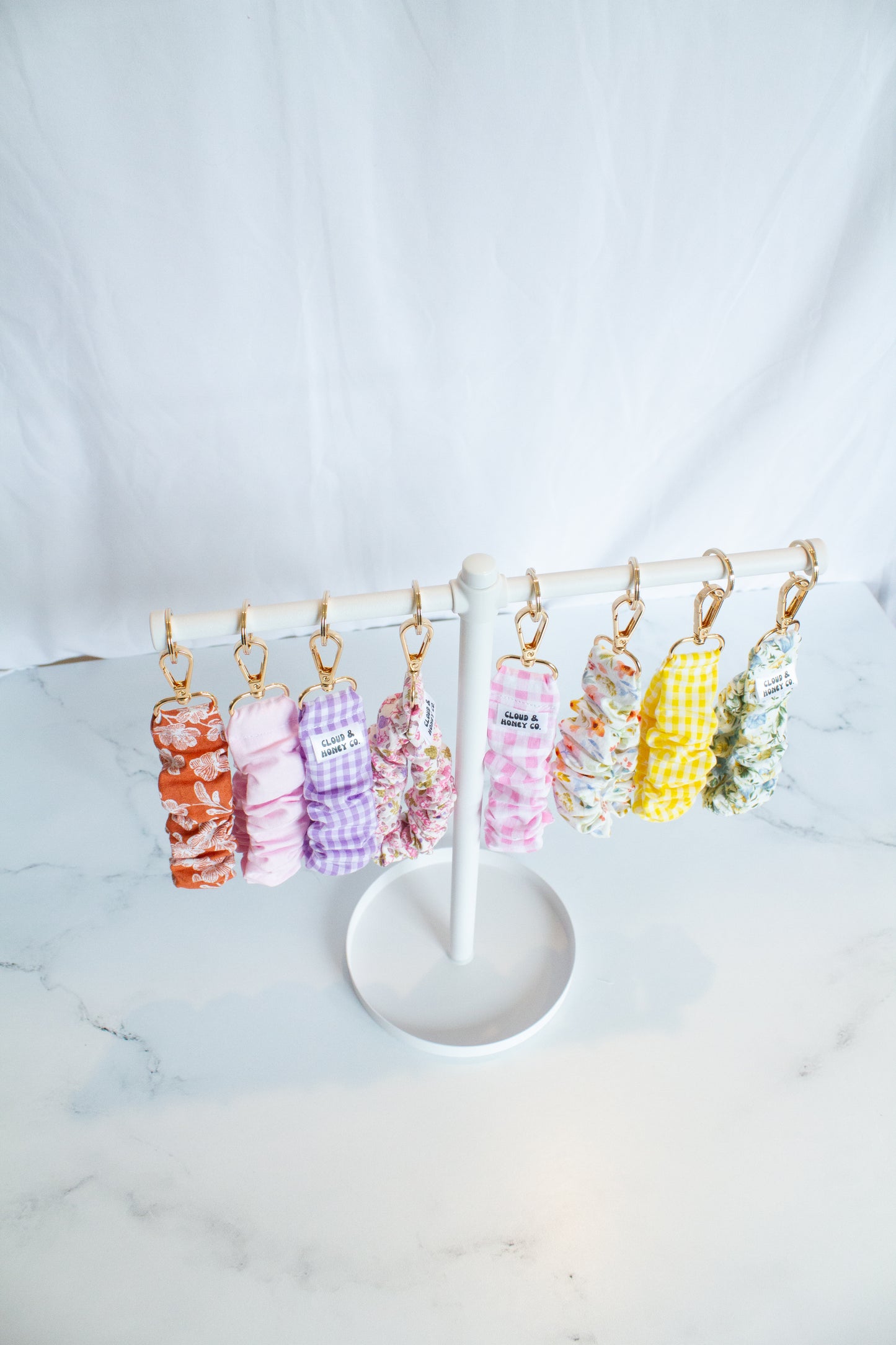 Ruffle Keychain - Blushing Pink
