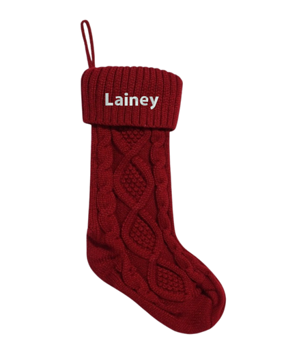 Personalized Embroidered Knit Christmas Stocking