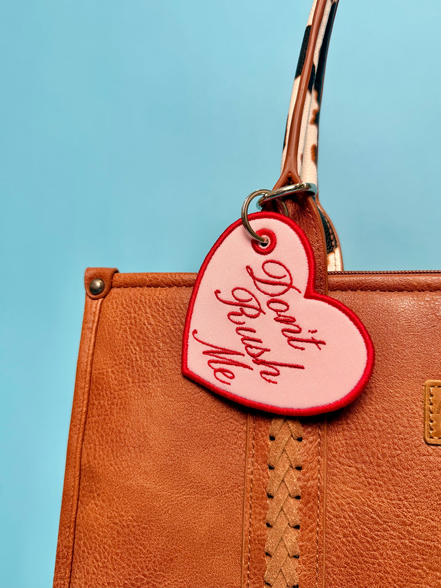 Don't Rush Me Embroidered Bag Tag