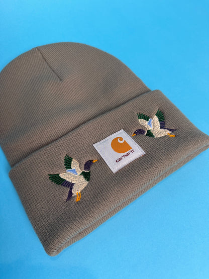 Mallard Duck Embroidered Carhartt A18 Beanie