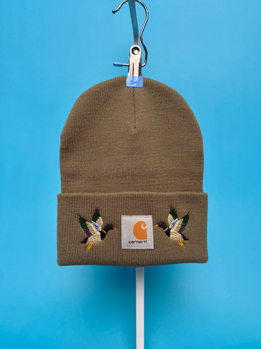 Mallard Duck Embroidered Carhartt A18 Beanie