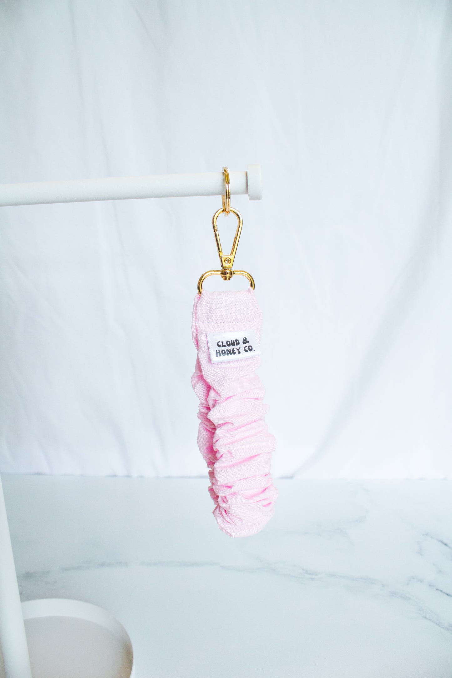 Ruffle Keychain - Blushing Pink
