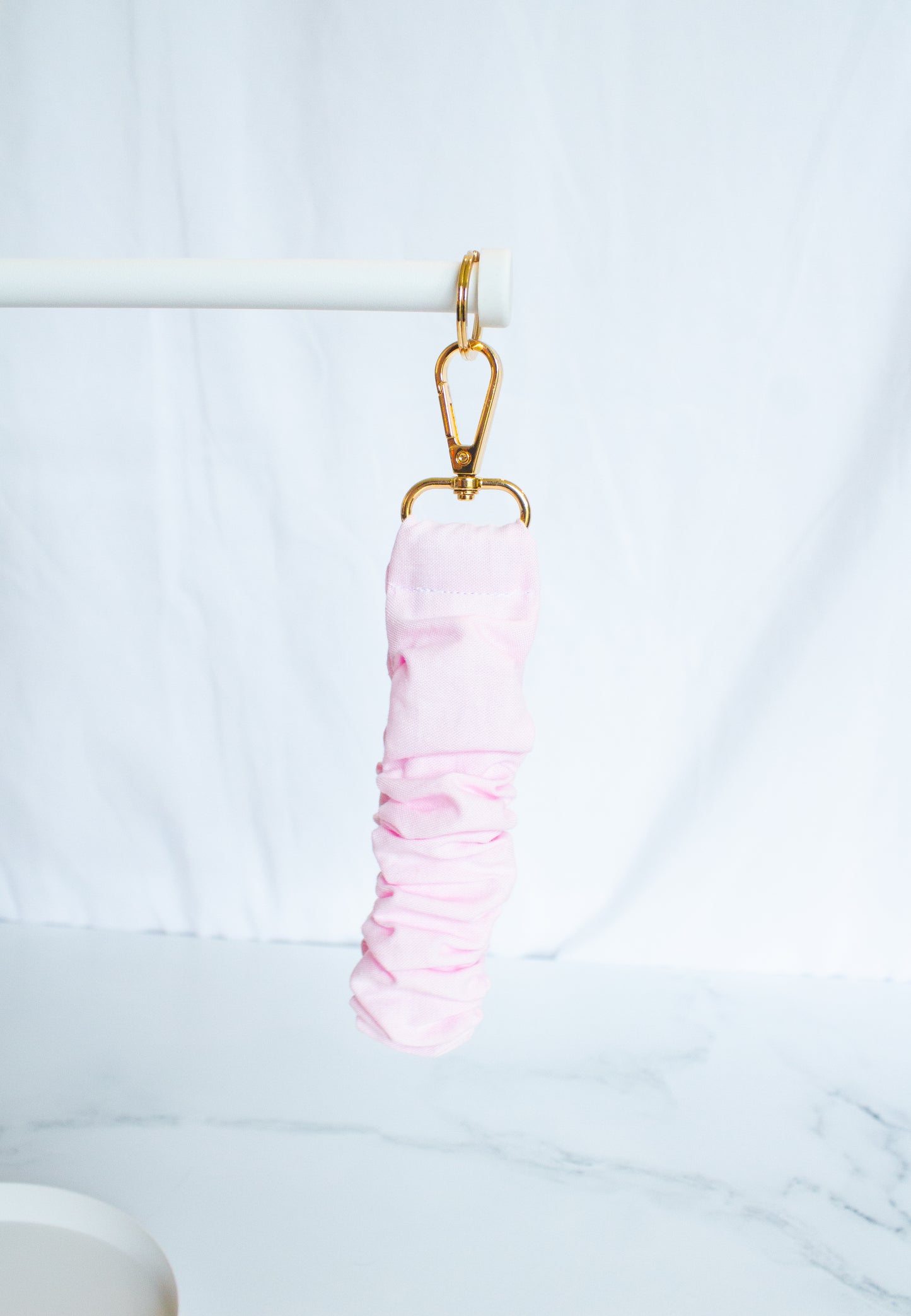 Ruffle Keychain - Blushing Pink
