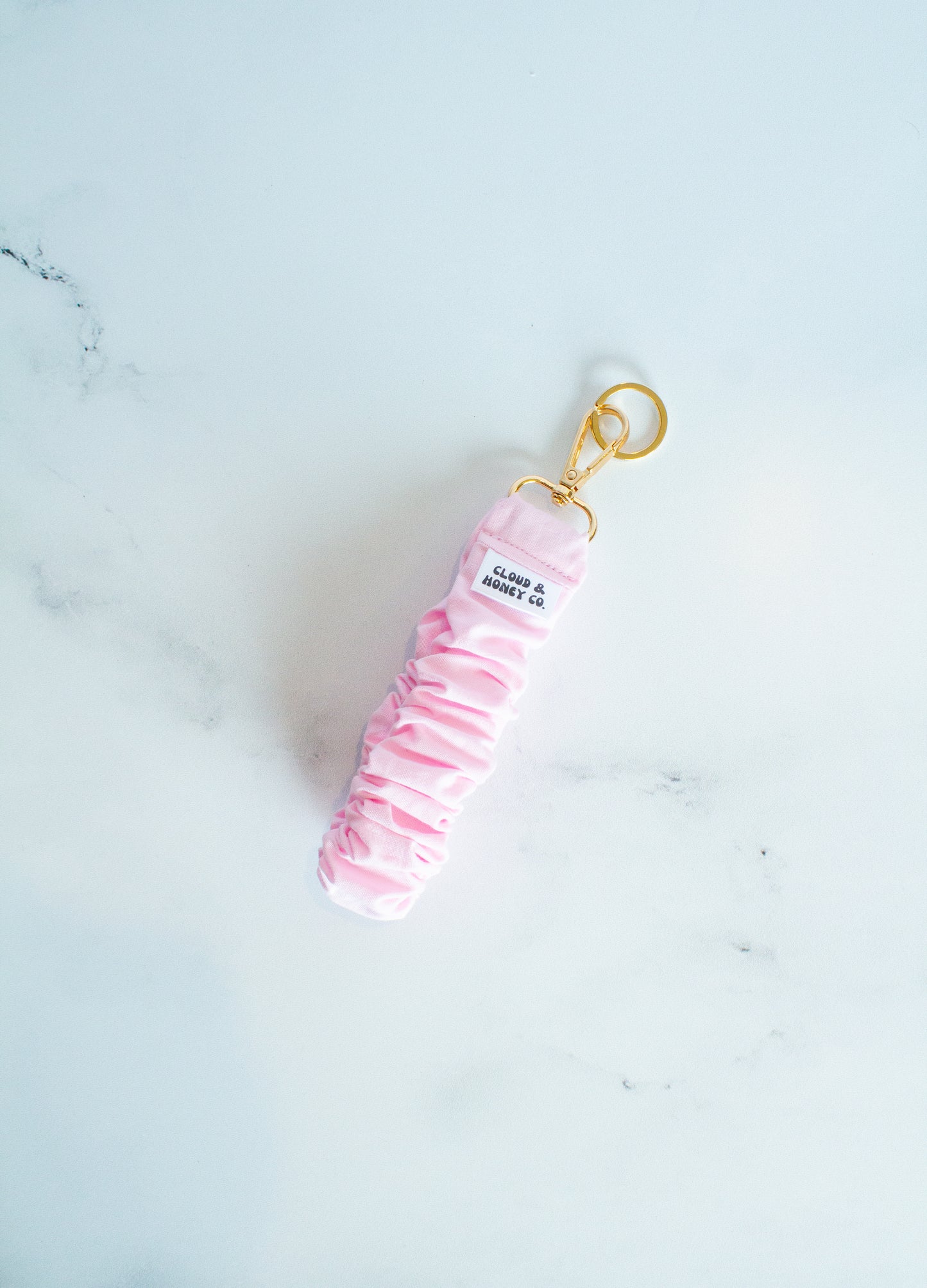 Ruffle Keychain - Blushing Pink