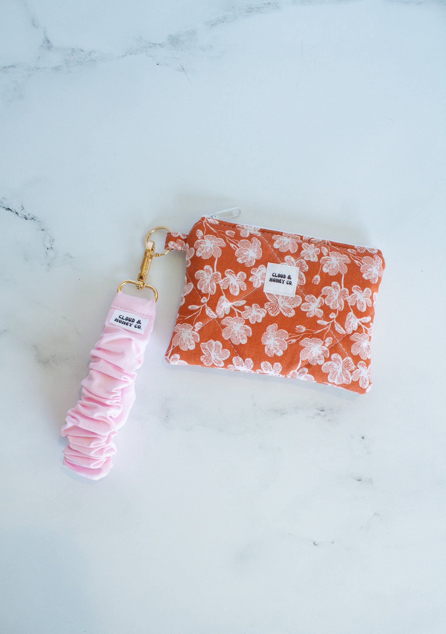 Ruffle Keychain - Blushing Pink