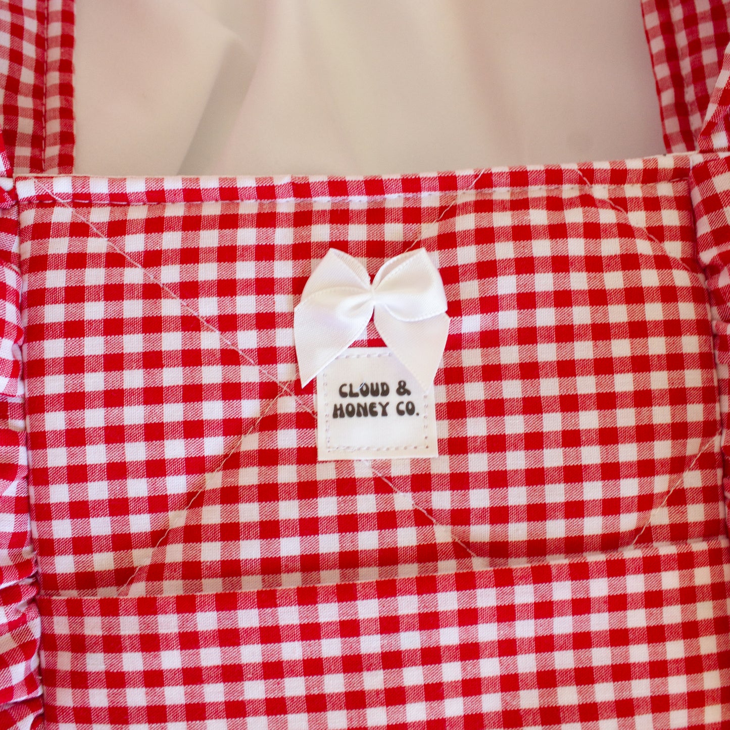 The Cherry Babe Small Ruffle Tote Bag