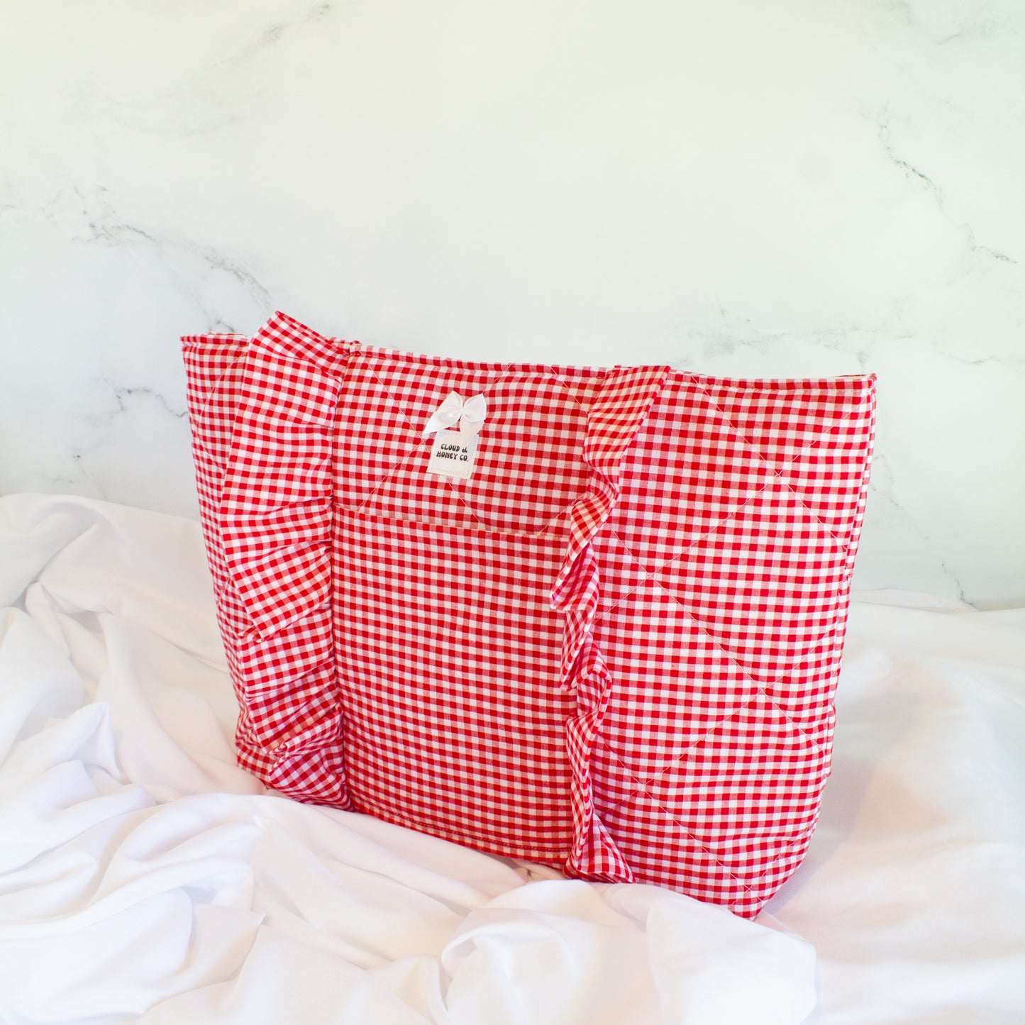 The Cherry Babe Small Ruffle Tote Bag