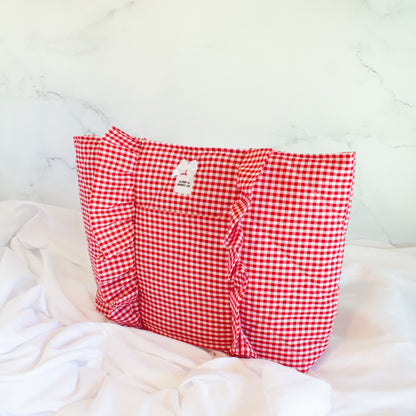 The Cherry Babe Small Ruffle Tote Bag