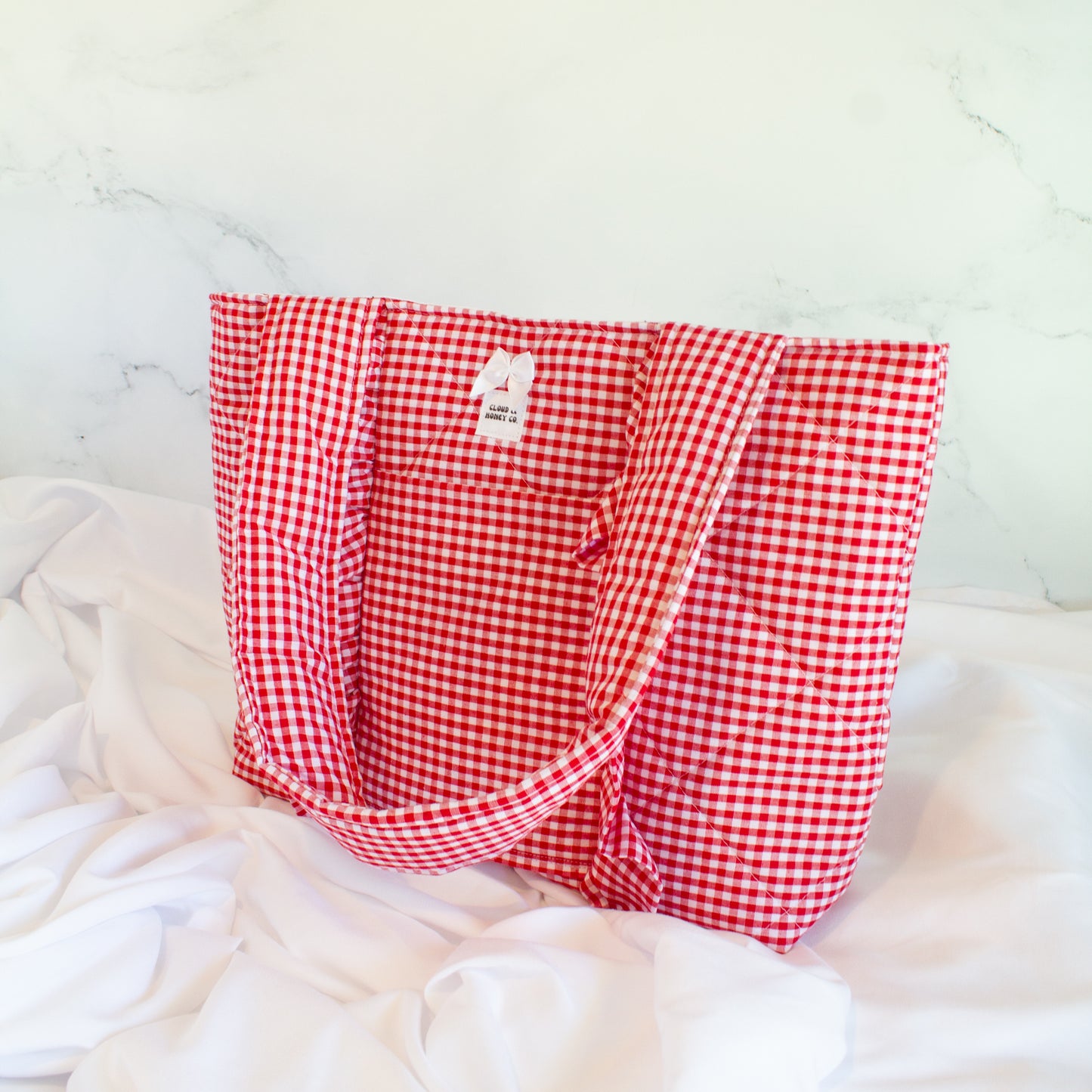The Cherry Babe Small Ruffle Tote Bag