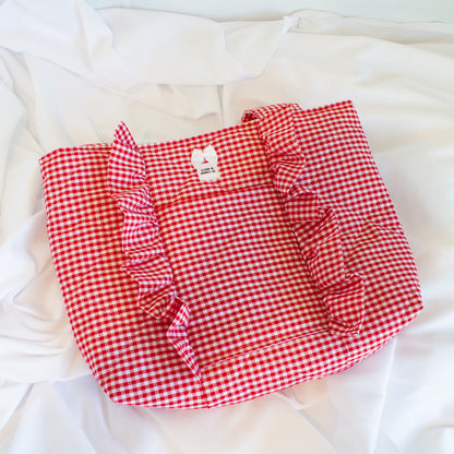The Cherry Babe Small Ruffle Tote Bag