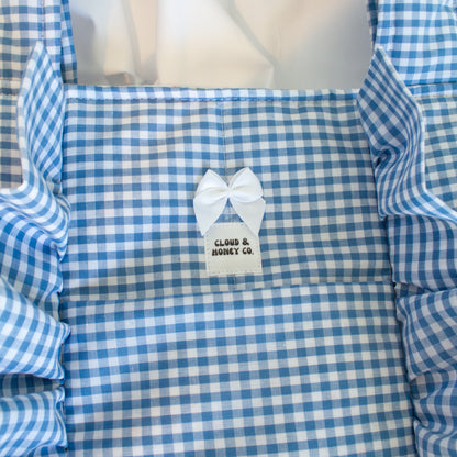 The Gingham Dream Small Ruffle Tote Bag