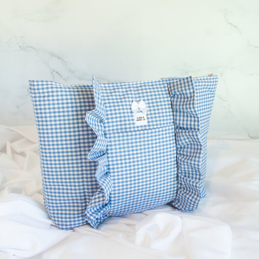 The Gingham Dream Small Ruffle Tote Bag